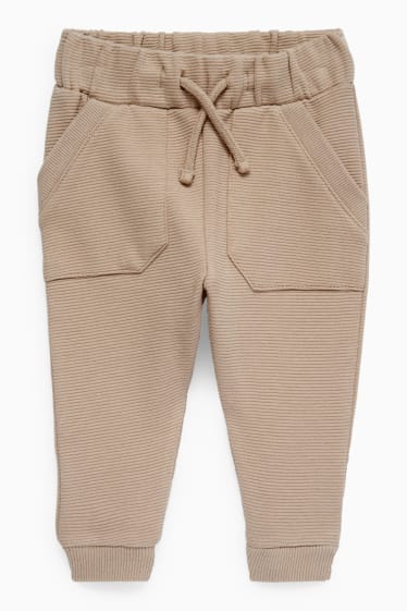 Baby: jongens - Babyoutfit - 2-delig - taupe