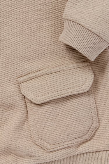Baby: jongens - Babyoutfit - 2-delig - taupe
