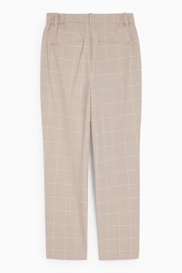 Dona - Pantalons formals - slim fit - de quadres - beix clar