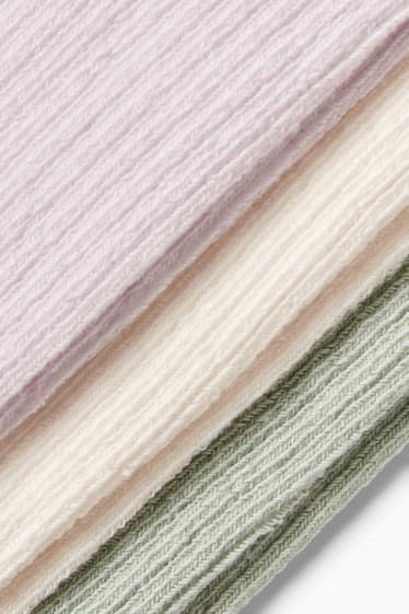 Bébés filles - Lot de 3 paires - collants pour bébé - violet clair