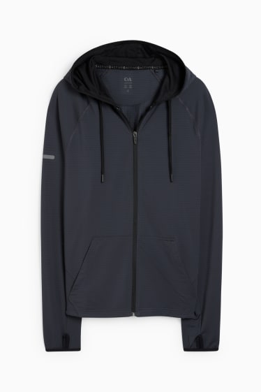 Men - Outdoor jacket with hood - dark blue