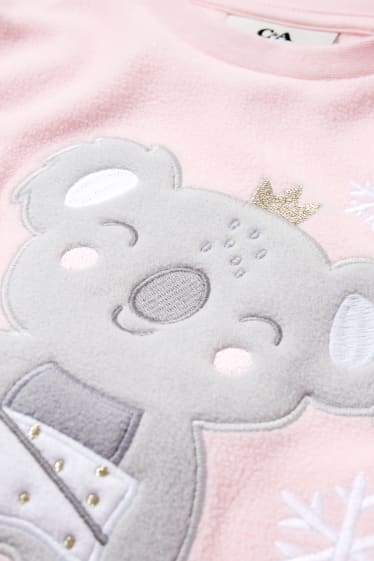 Kinderen - Koala - pyjama van fleece - roze