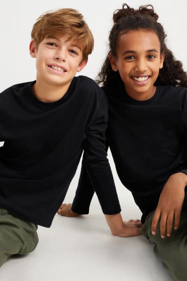 Enfants garçons - Haut à manches longues - genderneutral - noir