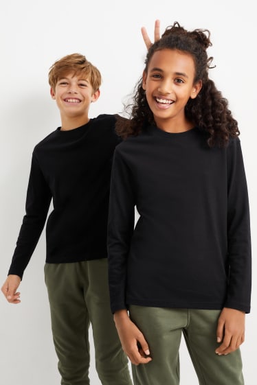 Enfants garçons - Haut à manches longues - genderneutral - noir