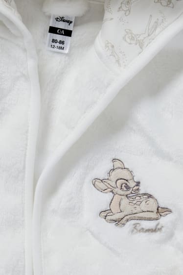 Babies - Bambi - baby bathrobe with hood - white