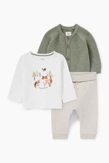 Bébés garçons - Animaux de la forêt - ensemble bébé - 3 pièces - vert