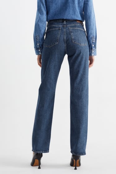 Femei - Straight jeans - talie înaltă - LYCRA® - denim-albastru