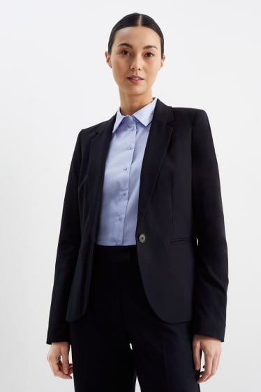 Women - Business blazer - fitted - Mix & match - dark blue