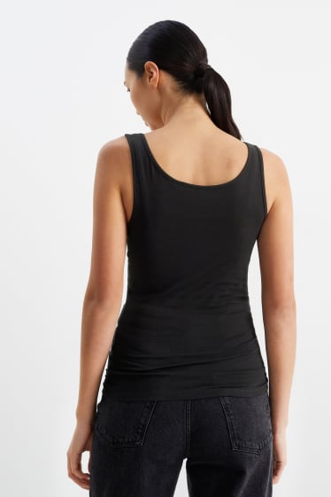 Damen - Multipack 2er - Basic-Top - schwarz