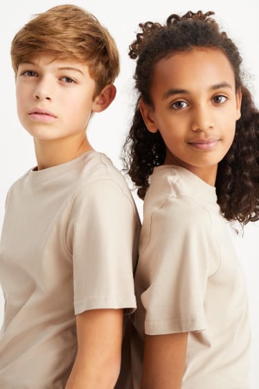 Kinder - Kurzarmshirt - genderneutral - beige