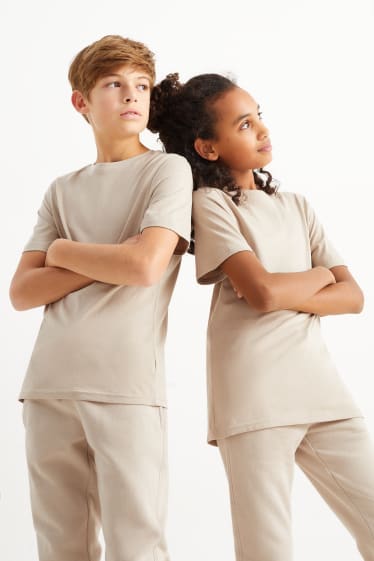 Copii - Tricou cu mânecă scurtă - genderneutral - bej