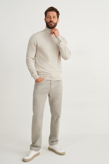 Herren - Hose - Regular Fit - hellgrau-melange