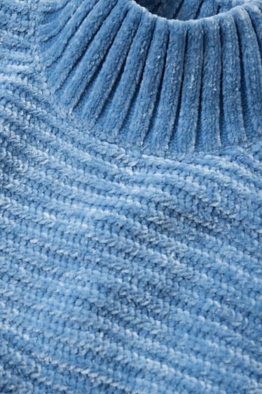 Kinder Mädchen - Chenille-Pullover - hellblau