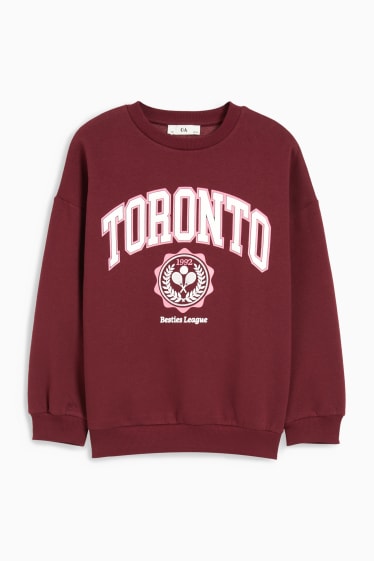 Kinder Mädchen - Sweatshirt - dunkelrot