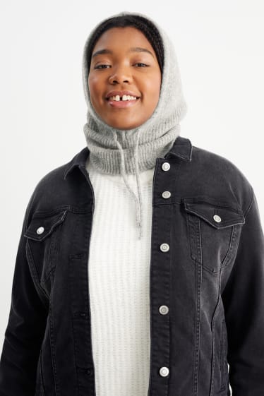 Damen - Balaclava - grau