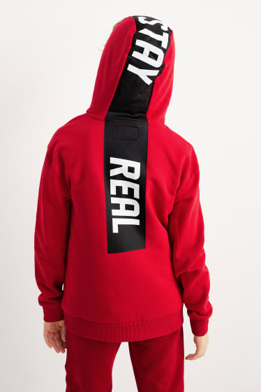 Enfants garçons - Skate - sweat à capuche - rouge