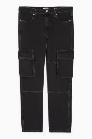 Hommes - Jean cargo - regular fit - jean gris foncé