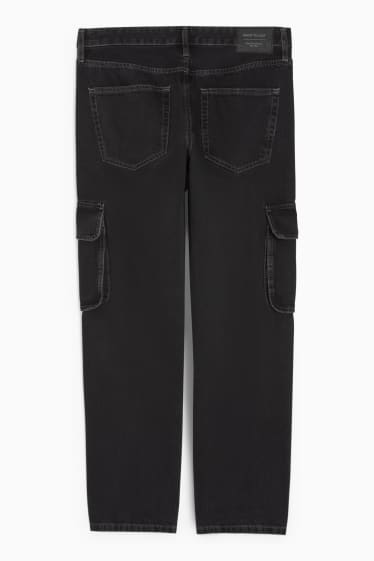 Men - Cargo jeans - regular fit - denim-dark gray