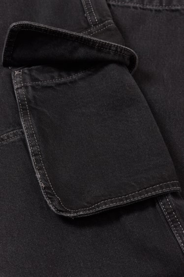 Mężczyźni - Cargo jeans - regular fit - dżins-ciemnoszary