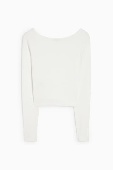 Women - CLOCKHOUSE - cropped long sleeve top - cremewhite