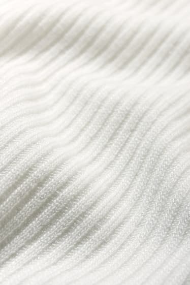 Dona - CLOCKHOUSE - samarreta crop de màniga llarga - blanc trencat