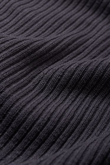 Dames - Korte longsleeve - donkergrijs