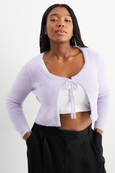 Donna - CLOCKHOUSE - bolero in maglia - viola chiaro