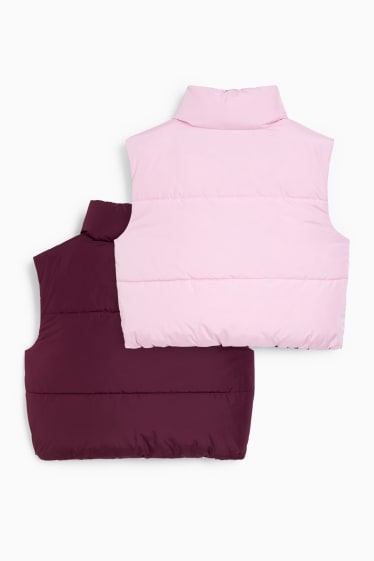 Women - CLOCKHOUSE - reversible quilted gilet - purple