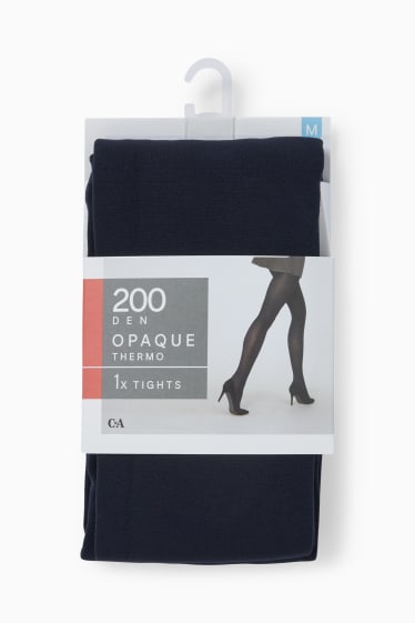Women - Thermal tights - 200 denier - dark blue