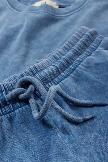 Kinder Mädchen - Set - Sweatshirt und Cargo-Jogginghose - 2 teilig - blau