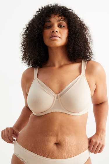 Femmes - Soutien-gorge minimiseur avec armatures - beige clair