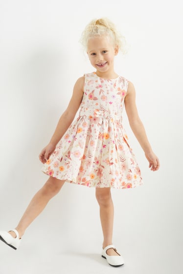 Children - Dress - floral - cremewhite