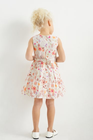 Dětské - Šaty - s květinovým vzorem - krémově bílá