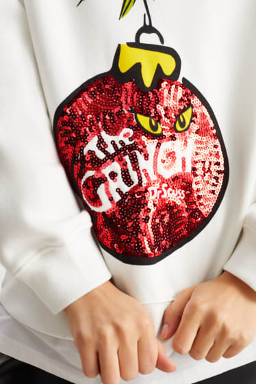 Donna - Felpa natalizia - Il Grinch - bianco