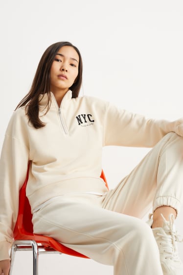 Damen - Sweatshirt - cremeweiß