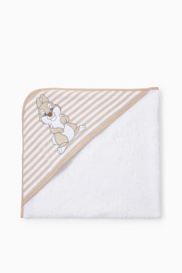 Unisexe - Bambi - serviette à capuche pour bébé - blanc crème