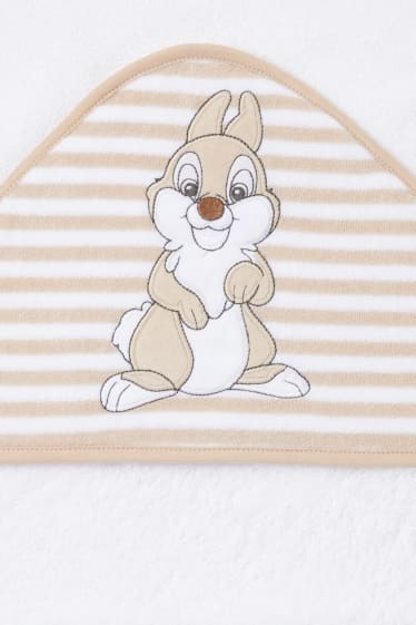 Unisexe - Bambi - serviette à capuche pour bébé - blanc crème
