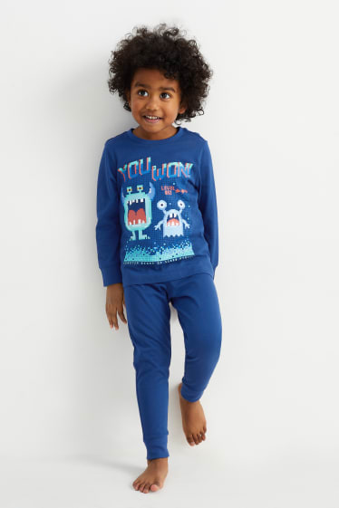 Enfants - Lot de 2 - pyjamas - 4 pièces - bleu clair