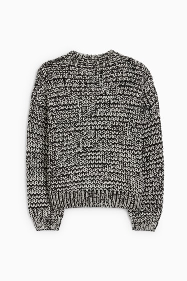 Damen - Pullover - weiß / schwarz