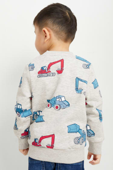 Enfants garçons - Lot de 2 - pelleteuse - sweat à capuche et sweat - rouge