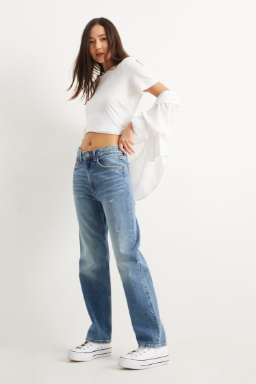Tieners & jongvolwassenen - CLOCKHOUSE - baggy jeans - mid waist - jeansblauw