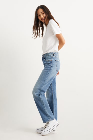 Teens & young adults - CLOCKHOUSE - baggy jeans - mid-rise waist - blue denim