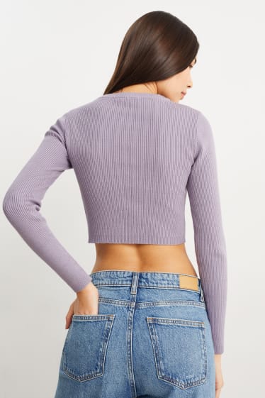 Teens & young adults - CLOCKHOUSE - cropped jumper - light violet
