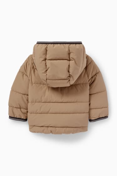 Baby Jungen - Baby-Steppjacke mit Kapuze - wasserabweisend - beige