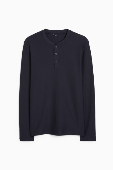 Men - Long sleeve top - dark blue