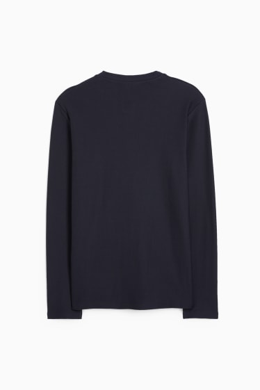 Men - Long sleeve top - dark blue