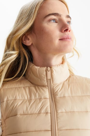 Women - Quilted gilet - light beige