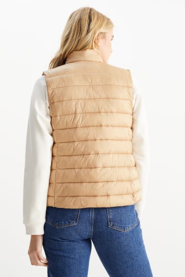 Women - Quilted gilet - light beige