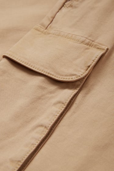 Hommes - Pantalon cargo - regular fit - beige