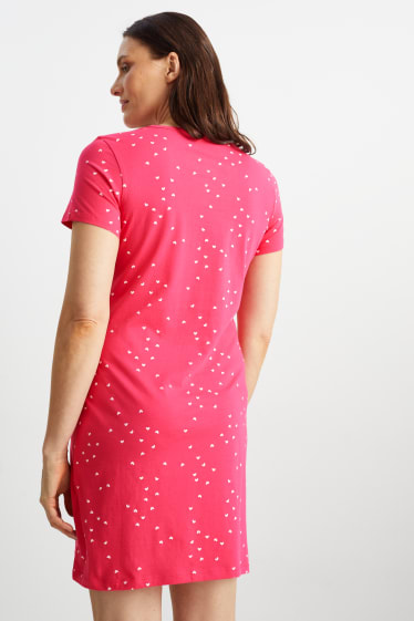 Femmes - Chemise de nuit - à motif - rose